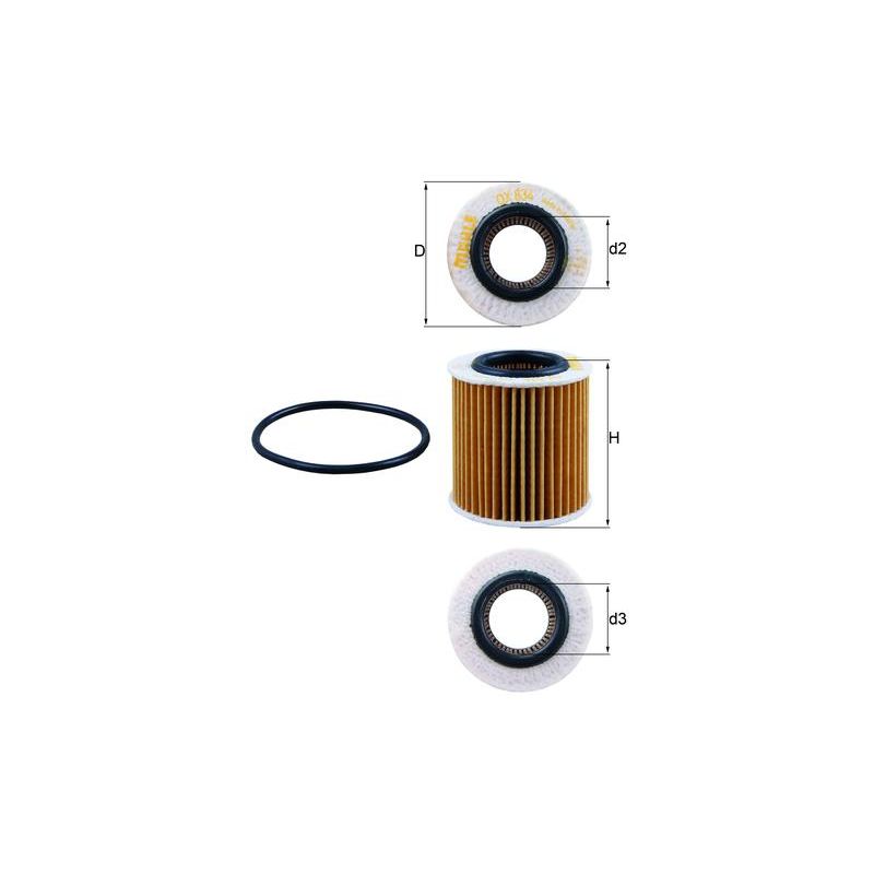 Diesel Parts Direct GENUINE MAHLE OIL FILTER ELEMENT OX834D