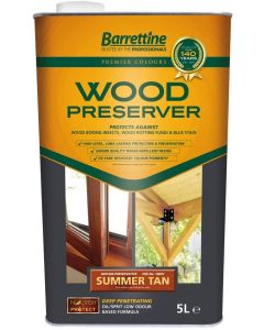 BARRETTINE NOURISH AND PROTECT WOOD PRESERVER SUMMER TAN 5 LITRE TIN - WOST005