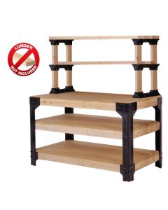 BUILD YOUR OWN 2X4 BASICS WORKBENCH AND SHELVING STORAGE SYSTEM (BLACK) 90164MIE