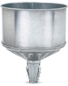 LUMAX SILVER 7.6 LITRE GALVANIZED FUNNEL WITH REMOVABLE STAINLESS-STEEL SCREEN